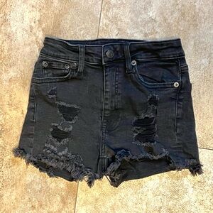 Aeropostale Charcoal Black High-Rise Shorts